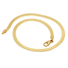 Real Gold Omega Snake Herringbone Belt Chain Anklet 0707 (23 C.M) A1351