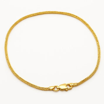 Real Gold Wide Wheat Men Bracelet HSPRTDK 4170 (23 C.M) BR1583