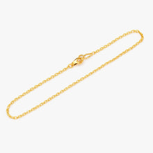 خلخال سلسلة من الذهب الحقيقي بتصميم كابل بسيط 6695 (26 سم) A1344