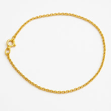 Real Gold Plain Cable Chain Anklet 8353 (25 C.M) A1343