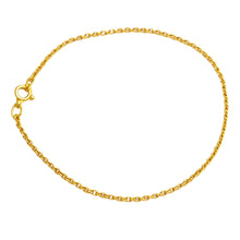 Real Gold Plain Cable Chain Bracelet (17 C.M) - Model 8353 BR1821