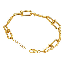 Real Gold GZTF Hardware with Roller Chain Bracelet 4185 (19 C.M) BR1807