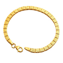 Real Gold Solid Square Chain Bracelet (19 C.M) - Model GZJCT 0564 BR1734