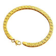 Real Gold Solid Square Chain Bracelet (19 C.M) - Model GZJCT 0564 BR1734