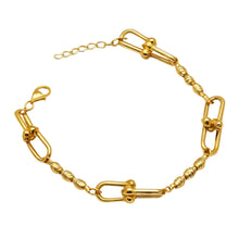 Real Gold GZTF Hardware with Roller Chain Bracelet 4185 (19 C.M) BR1807