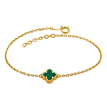 Real Gold 1 Green Clover GZJVN Bracelet 1933 (19 C.M) BR1781