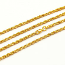 Real Gold Plain Rope Chain Necklace 7130 (40 C.M) CH1269