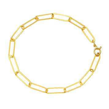 Real Gold Paper Clip L Bracelet 1319 (19 C.M) BR1505