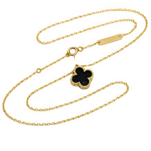 Real Gold Black Clover Adjustable Size Necklace GZJVN 0440 N1410