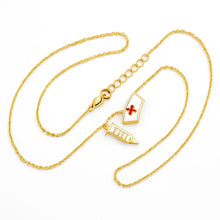 قلادة من الذهب الحقيقي بثلاثة ألوان قابلة للتعديل N1406 7893 