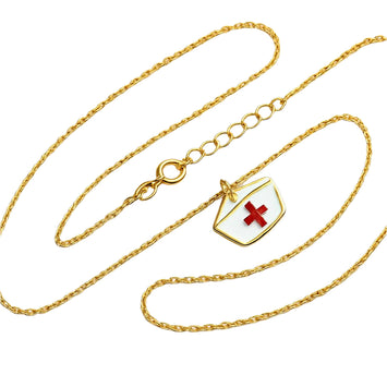 Real Gold Nurse Adjustable Size Necklace 7885 N1408