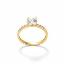 Real Gold Luxury Solitaire Stone Ring 0233 (Size 8) R2702