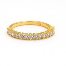 Real Gold Half Eternity Stone Ring 5780 (Size 7.5) R2724