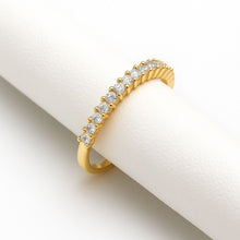 Real Gold Half Eternity Stone Ring 5780 (Size 7.5) R2724