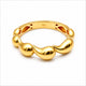 Real Gold Five Bubble Teardrop Ring 0711 (SIZE 5) R2893
