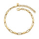 Real Gold Paperclip Marquise Link Bracelet 4046 BR1922