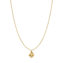 Real Gold Lucky Clover Adjustable Size Necklace 40+5= 45 CM 1564 DC N1564