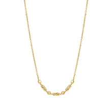 Real Gold Harmony Barrel Bead Texture Roller Necklace 45 CM 2526 DC N1566