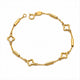 Real Gold Four Leaf Clover Roller Bracelet (17 CM) 2260 BR1925