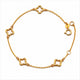 Real Gold Four Imperial Clover Adjustable Size Bracelet (16+3=19 cm) 1463 BR1926