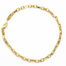 Real Gold 3 MM Thick Cable Link Chain Bracelet Unisex 5662 (19 C.M) BR1887