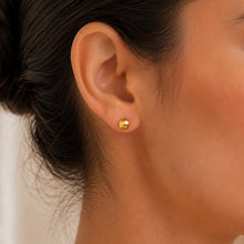 Real Gold Bee Comb Round Earring Set 0006 E1640