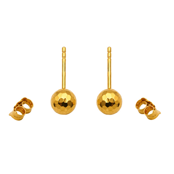 Real Gold Bee Comb Round Earring Set 0006 E1640