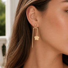 Real Gold Butterfly Dangler Sleeve Stud Earring Set 2105-11 E1707