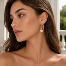 Real Gold Butterfly Dangler Sleeve Stud Earring Set 2105-11 E1707