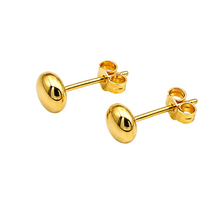 Real Gold 5MM Button Stud Earrings Set - Model 8564 E1910