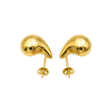 Real Gold Plain Teardrop Stud Earrings Set - Model 6898-26 E1932