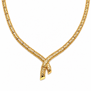 Real Gold Solid Serpenti Design Necklace (45 C.M) 0543 N1456