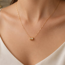 Real Gold GZBV Solid Small Round Roller Pendant with Box Chain 0096-1KU B CWP 1867