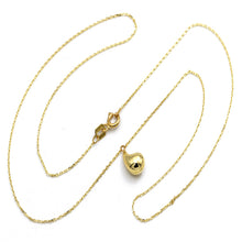 Real Gold Plain Teardrop Necklace (40 cm) 0146-4 N1474