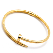 Real Gold GZCR Nail Spiral Textured Bangle 3302 (Size 17 -18) BA1459