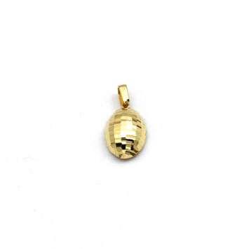 Real Gold Glittering Oval Pendant - Model 0374 P 1954