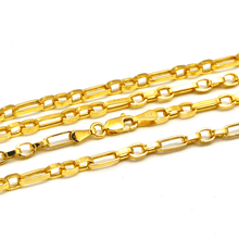 Real Gold 3 MM Thick Cable Link Chain Necklace Unisex 5662 (45 C.M) CH1239