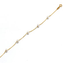 Real Gold 5 Pearl 3MM Bracelet 2487 (19 C.M) BR1851