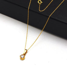 Real Gold Round Stone Design Necklace 0493 CWP 1939