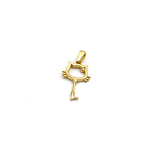 Real Gold Kitty Stone Key Pendant - Model 0206 P 1966