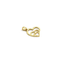 Real Gold 3 Inside Heart Pendant - Model 0285 P 1973