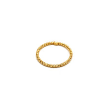 Real Gold Textured Beads 1.5 M.M Ring 4129 (Size 8) R2512