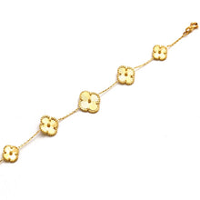 Real Gold GZVC Solid 5 Clover Bracelet (20 C.M) - Model MVC 0008-BL BR1742