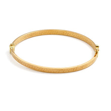 Real Gold Thick Plain Maze Hoop Bangle 0106/4 - (SIZE 19) BA1572