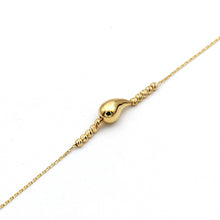 Real Gold Teardrop with Textured Beads Adjustable Size Bracelet (19 C.M) 1675-DC BR1884