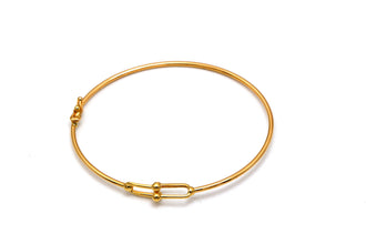 Real Gold GZTF Thin Plain Bangle TBS 0539 (SIZE 18) BA1482