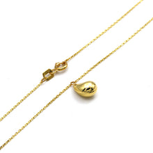 Real Gold Plain Teardrop Necklace (40 cm) 0146-4 N1474