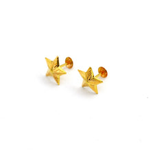 Real Gold Star Studs with Long Screw Tops Perfect for Ear and Nose Piercings E1887