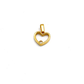 Real Gold Heart Stone Design Pendant 0173/1 P 2016