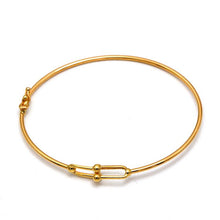 Real Gold GZTF Thin Plain Bangle TBS 0539 (SIZE 17) B BA1481